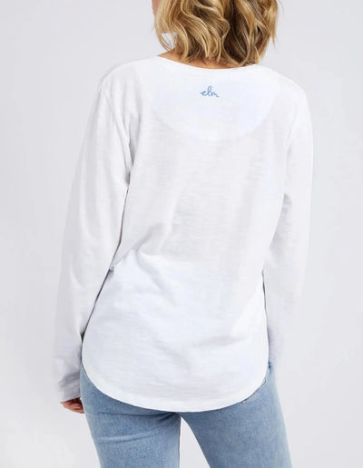 Byron L/S Tee - White-Elm Lifestyle-Lima & Co