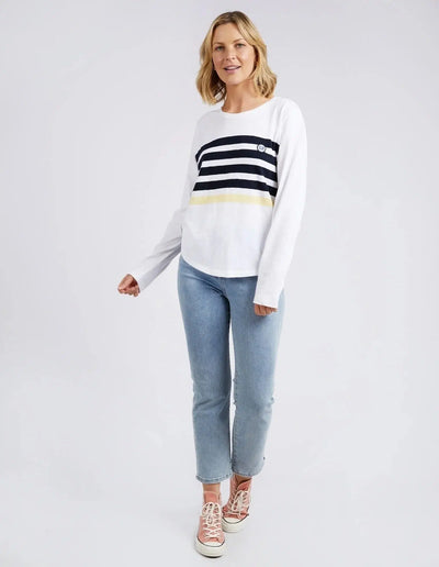 Byron L/S Tee - White-Elm Lifestyle-Lima & Co