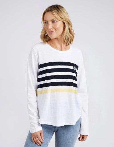 Byron L/S Tee - White-Elm Lifestyle-Lima & Co