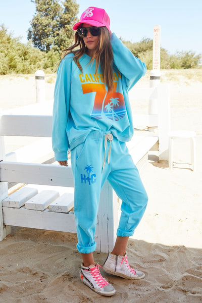 PREORDER Cali Track Pant - Aqua-Hammill and Co-Lima & Co