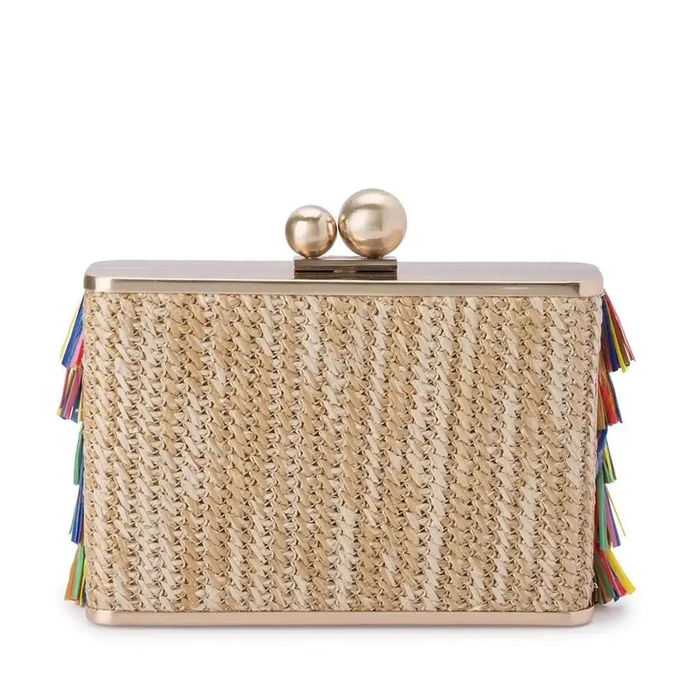Carlita Carnivale Fringed Shoulder Bag - Multi-Olga Berg-Lima & Co