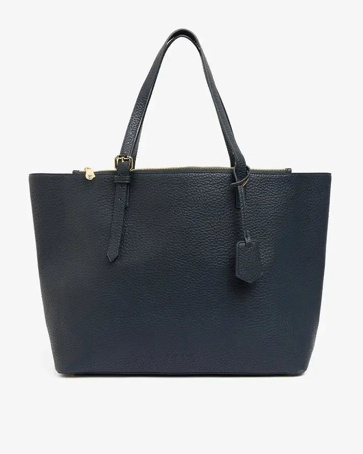 Carmine Tote - Navy/Oyster-Elms and King-Lima & Co