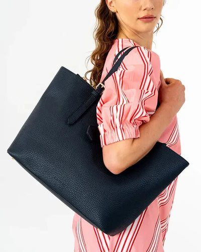Carmine Tote - Navy/Oyster-Elms and King-Lima & Co