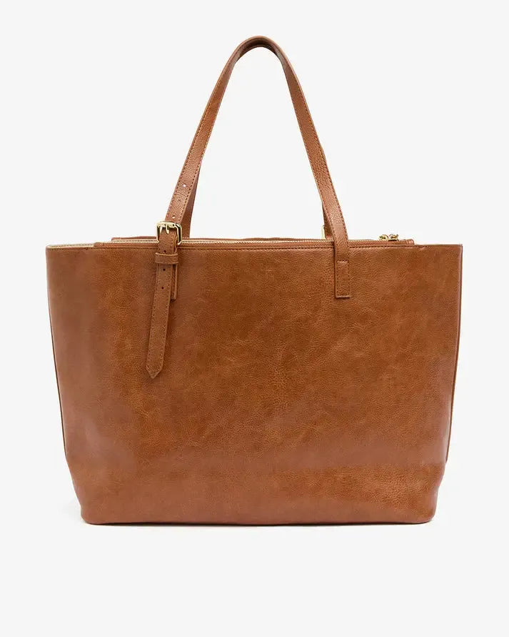 Carmine Tote - Tan/Oyster-Elms and King-Lima & Co