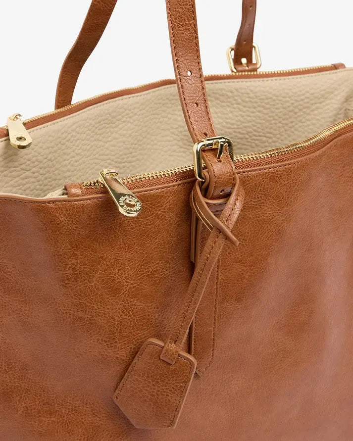 Carmine Tote - Tan/Oyster-Elms and King-Lima & Co