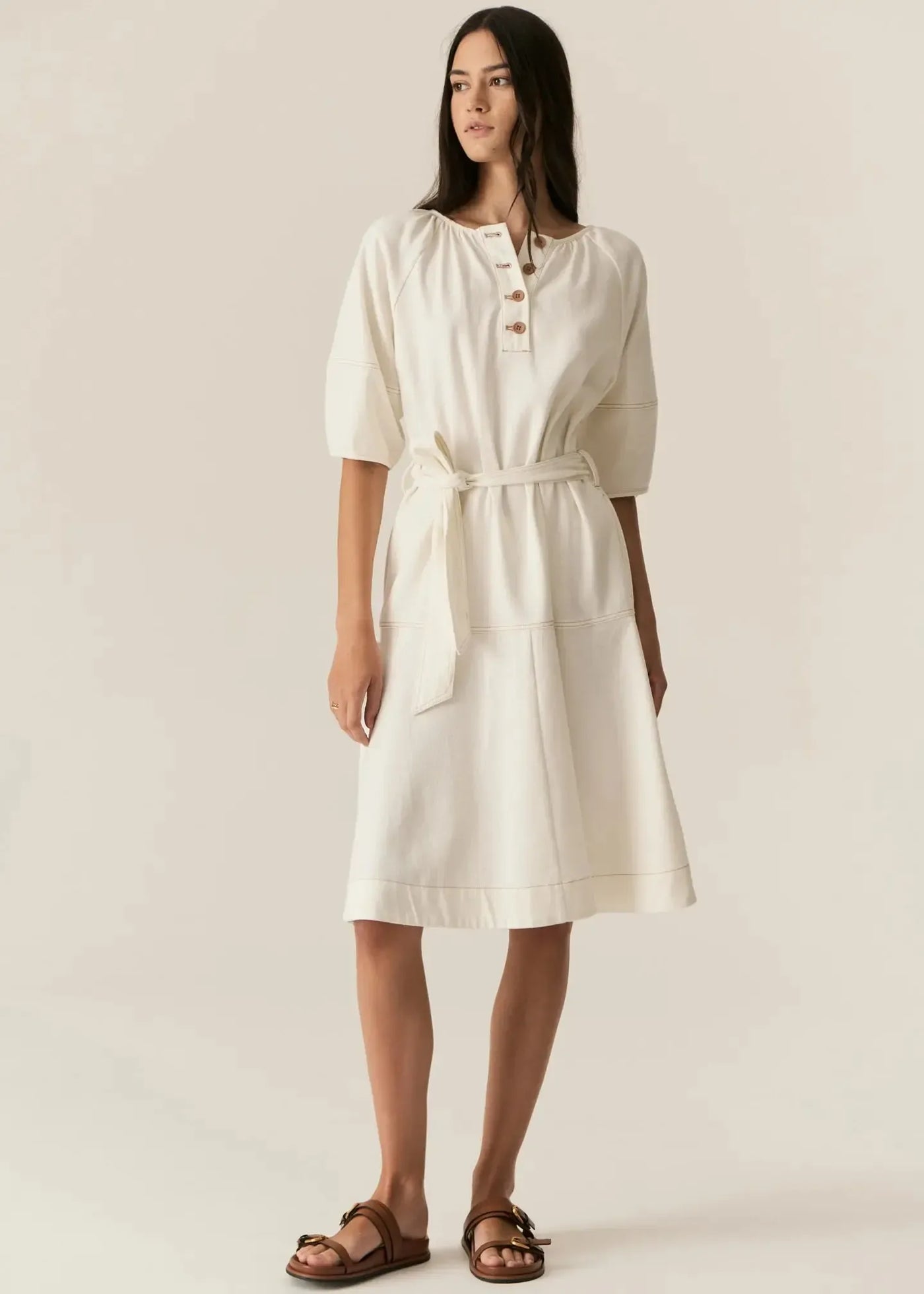Carsen Dress - Ecru-Pol-Lima & Co