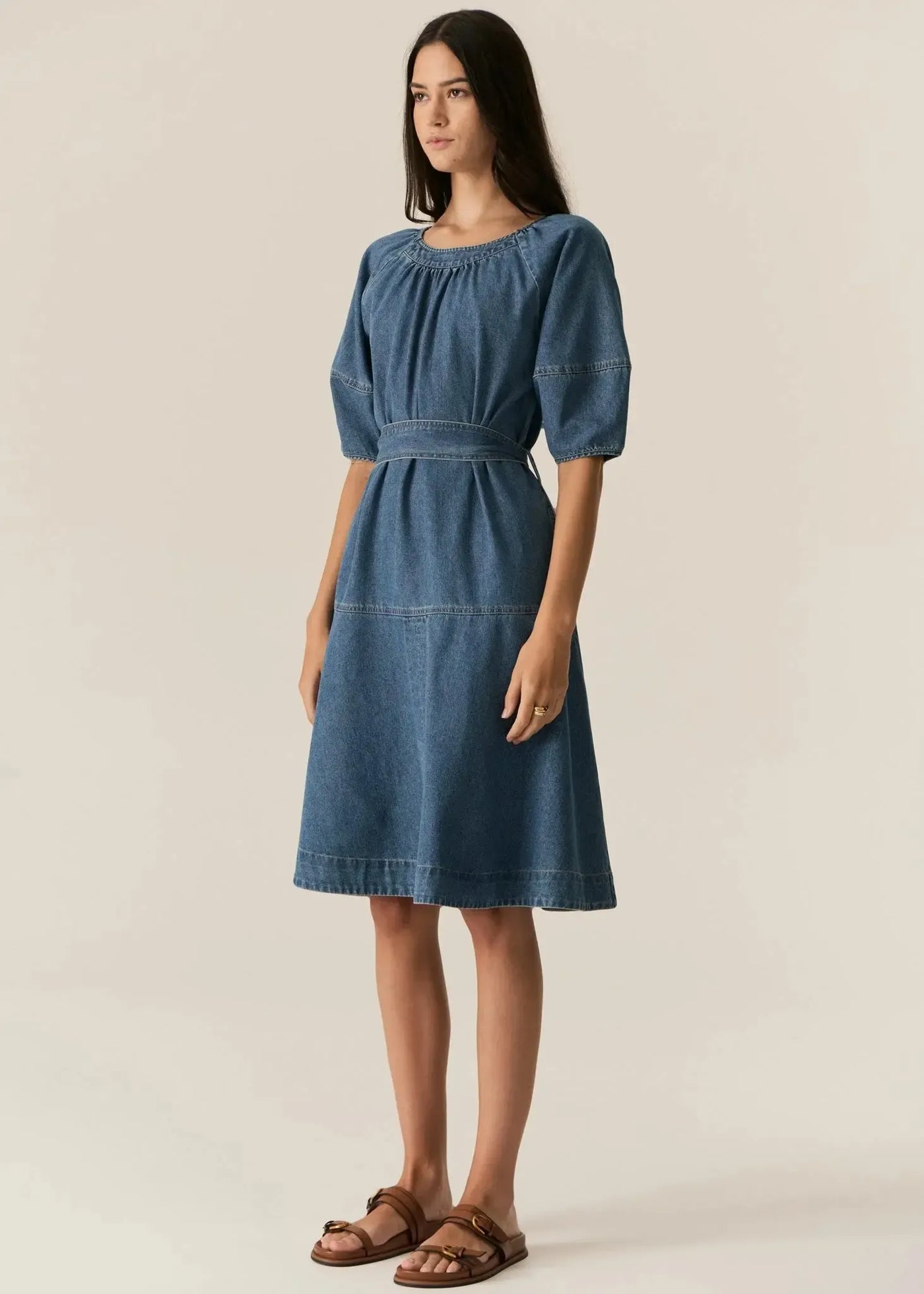 Carsen Dress - Light Wash-Pol-Lima & Co