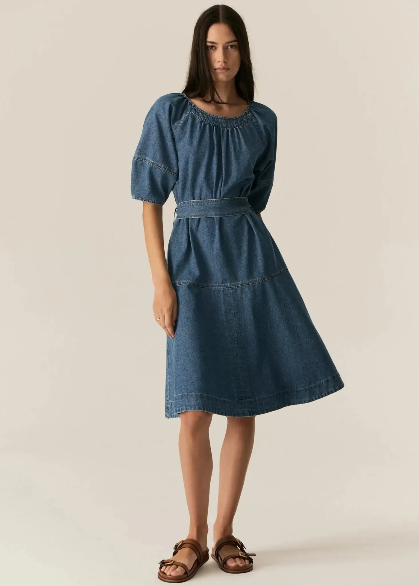 Carsen Dress - Light Wash-Pol-Lima & Co