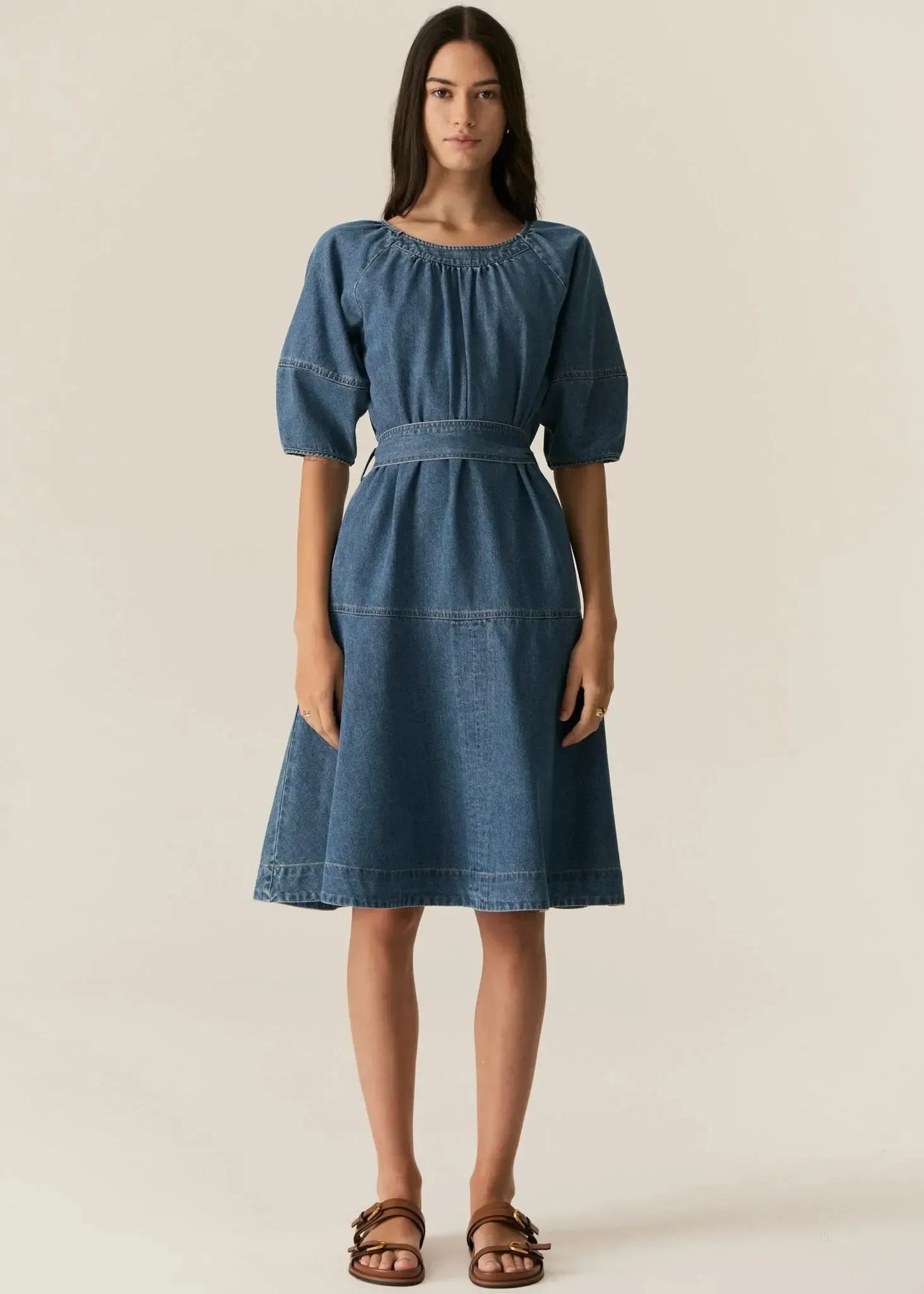 Carsen Dress - Light Wash-Pol-Lima & Co