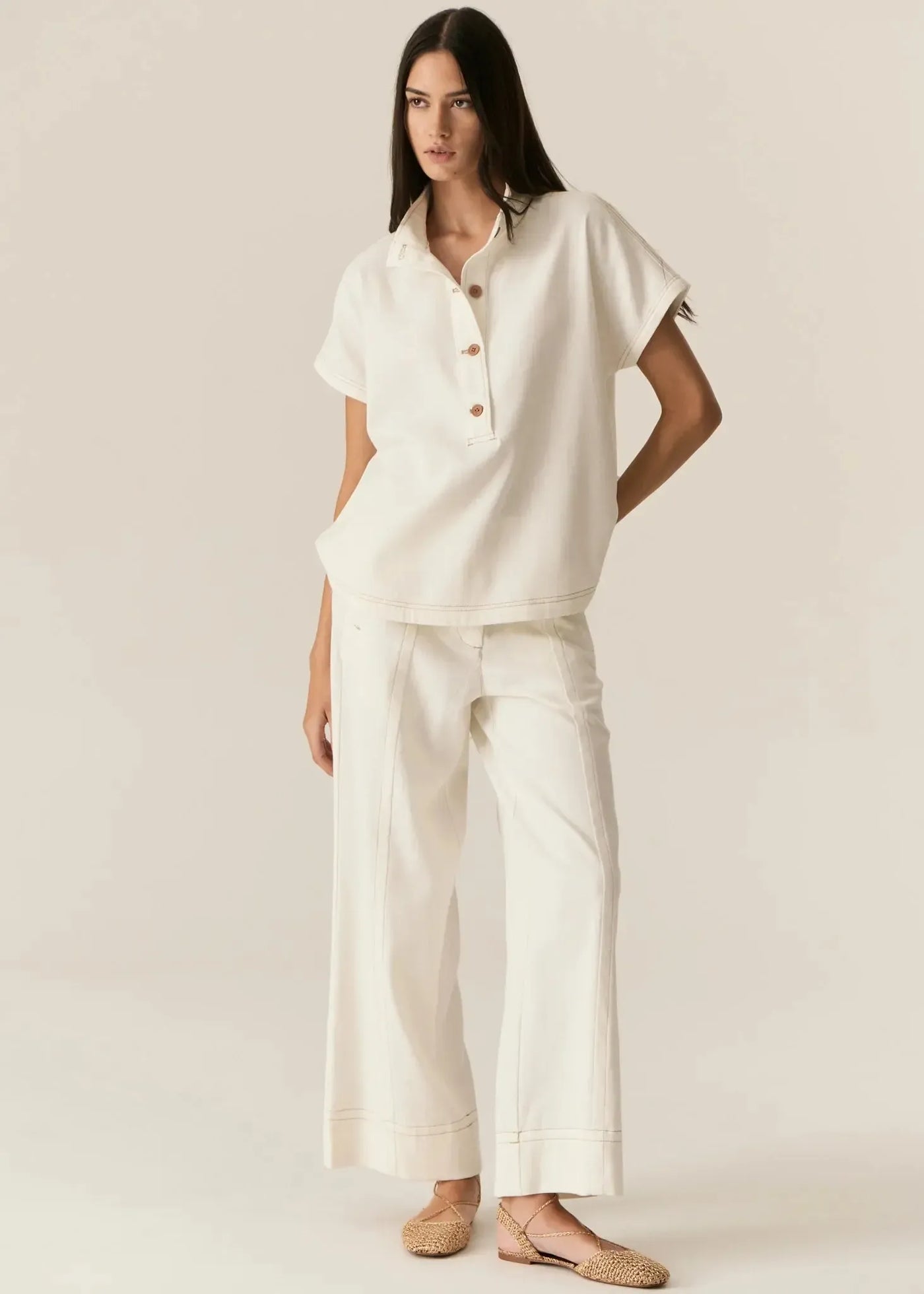 Carsen Shirt - Ecru-Pol-Lima & Co