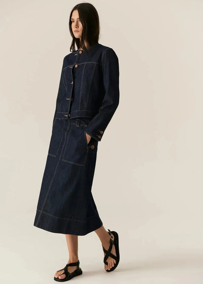 Carsen Skirt - Dark Wash-Pol-Lima & Co
