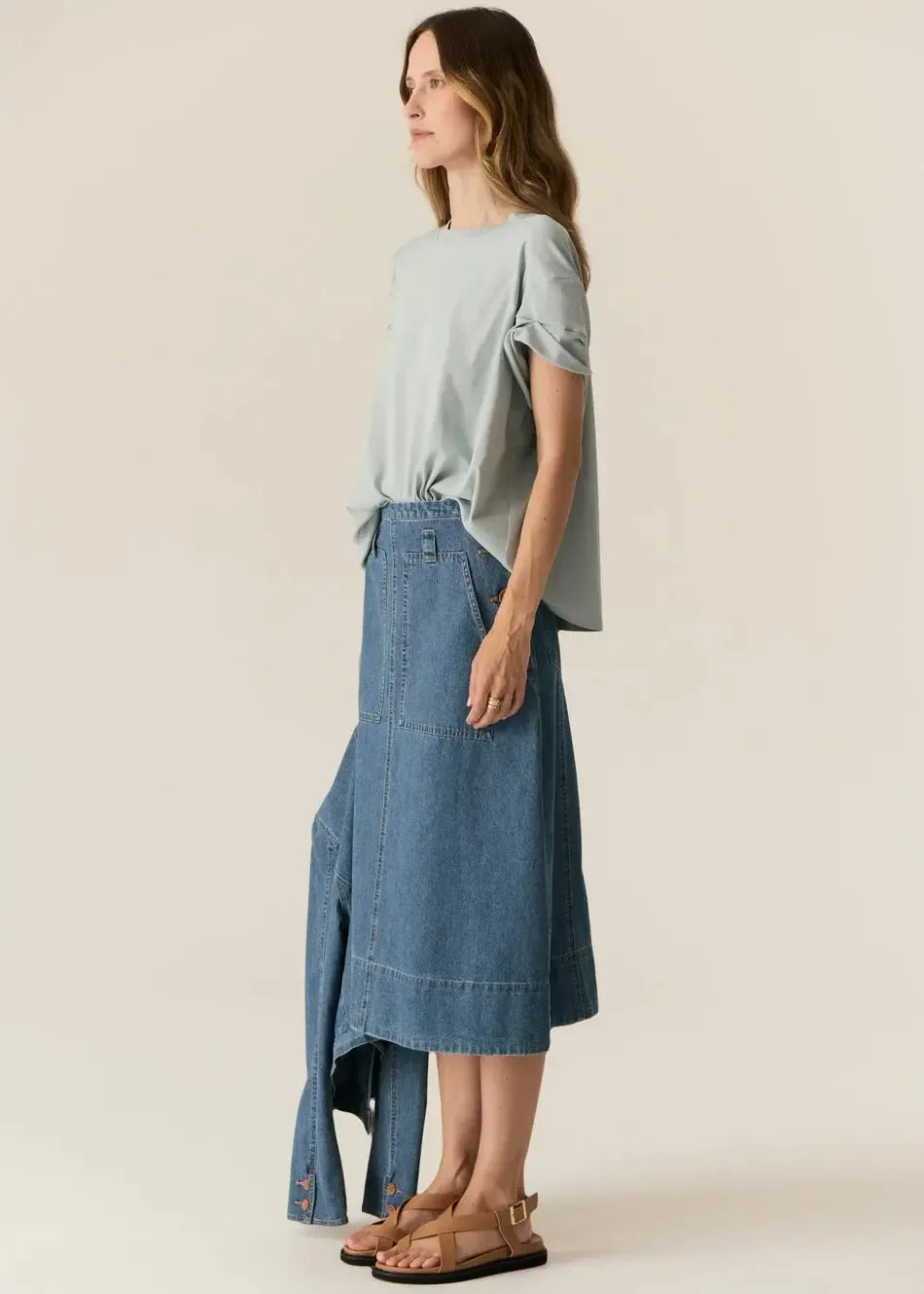 Carsen Skirt - Light Wash-Pol-Lima & Co