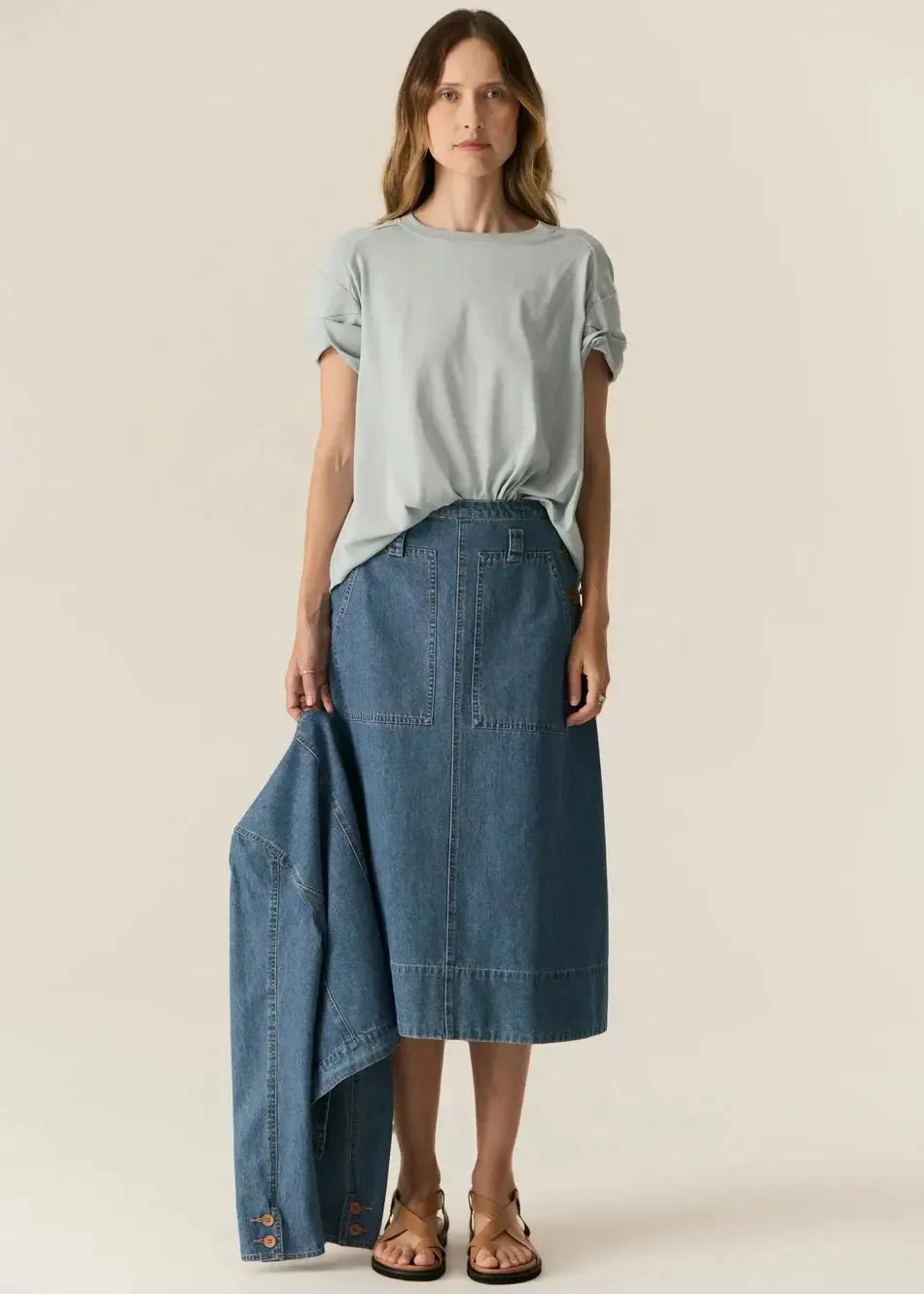 Carsen Skirt - Light Wash-Pol-Lima & Co