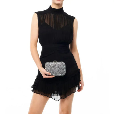 Casey Hotfix Clutch - Black/Silver-Olga Berg-Lima & Co