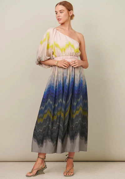 Cecilia One Shoulder Dress - Cecilia Print-POL Clothing-Lima & Co