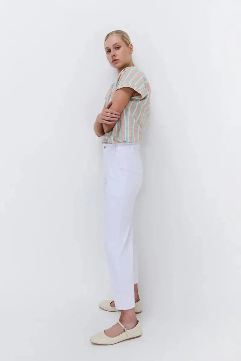 Celeste Cropped Pant - Snow White-Kireina-Lima & Co
