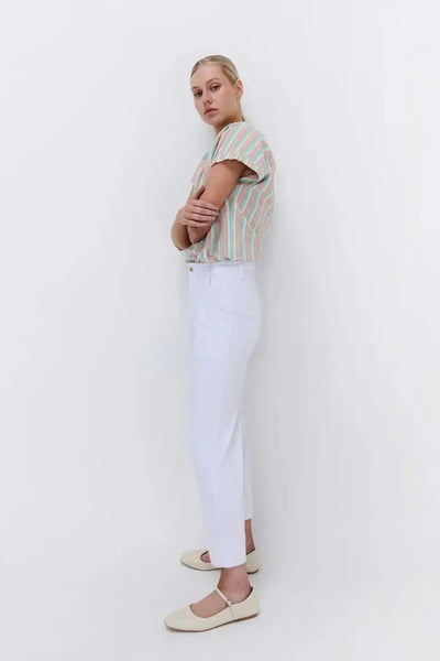 Celeste Cropped Pant - Snow White-Kireina-Lima & Co
