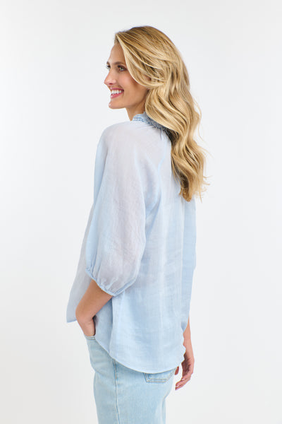 Cha Cha Frill Shirt - Powder Blue-365 Days-Lima & Co