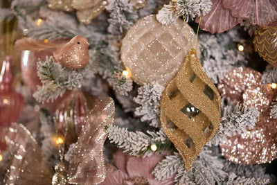 Champagne Crystal Swirl Drop Bauble-Holly and Ivy-Lima & Co