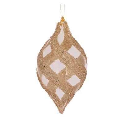 Champagne Crystal Swirl Drop Bauble-Holly and Ivy-Lima & Co