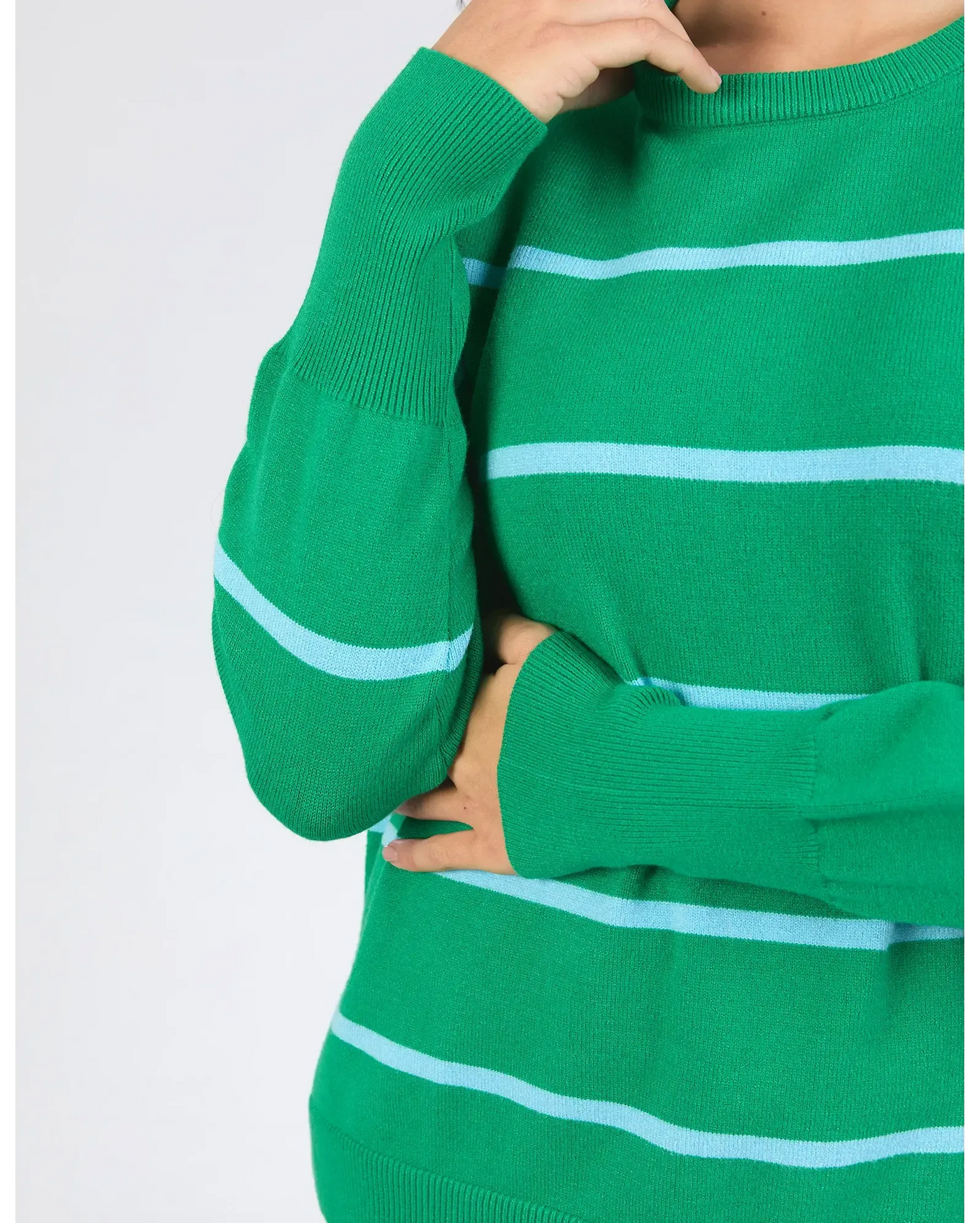 Charli Stripe Knit - Pine Green-Elm Lifestyle-Lima & Co