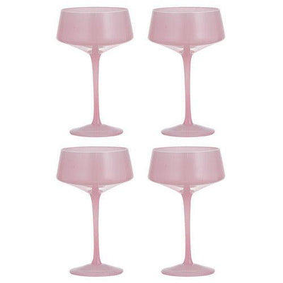 Chelsea Blush 4pk Coupe Glass-LADELLE-Lima & Co