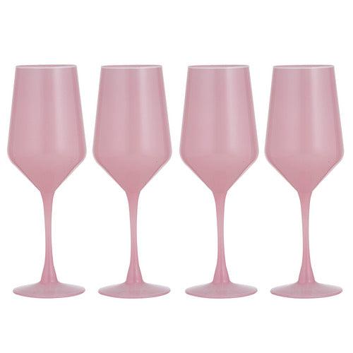 Chelsea Blush 4pk Wine Glass-LADELLE-Lima & Co