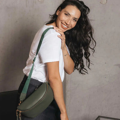 Chelsea Crossbody Sling - Dark Olive-BLACK CAVIAR DESIGNS-Lima & Co