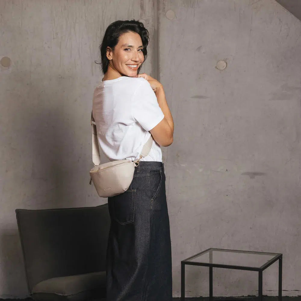 Chelsea Crossbody Sling - Oatmeal-BLACK CAVIAR DESIGNS-Lima & Co