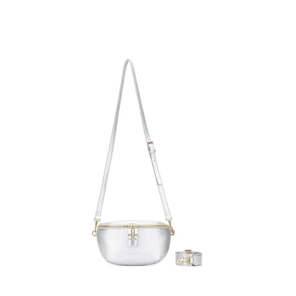 Chelsea Crossbody Sling - Silver-BLACK CAVIAR DESIGNS-Lima & Co