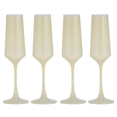 Chelsea Lemon 4pk Champagne Glass-LADELLE-Lima & Co