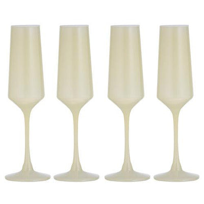 Chelsea Lemon 4pk Champagne Glass-LADELLE-Lima & Co