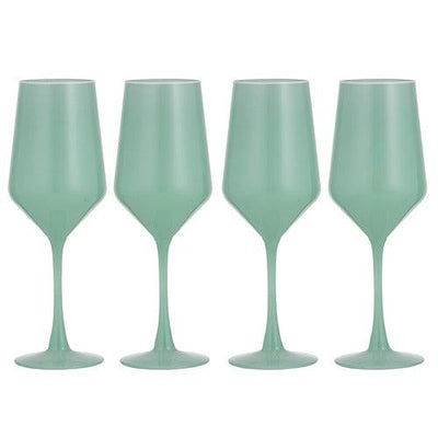 Chelsea Mint 4pk Wine Glass-LADELLE-Lima & Co