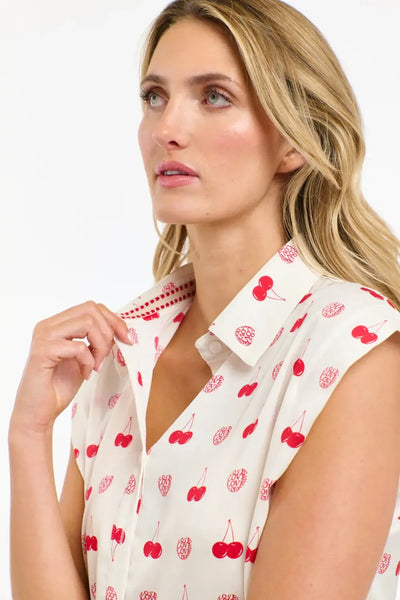 Cherry Bomb Shirt - Vanilla/Red-365 Days-Lima & Co