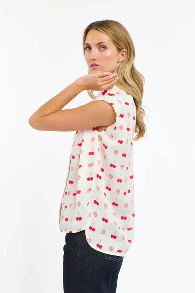 Cherry Bomb Shirt - Vanilla/Red-365 Days-Lima & Co