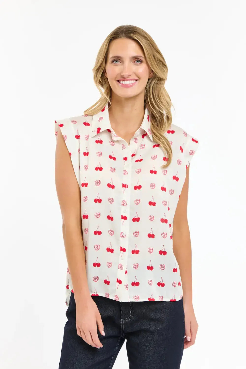 Cherry Bomb Shirt - Vanilla/Red-365 Days-Lima & Co