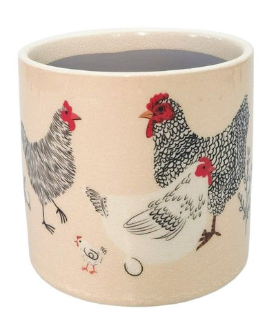 Chickens Planter Black & White-Lima & Co-Lima & Co