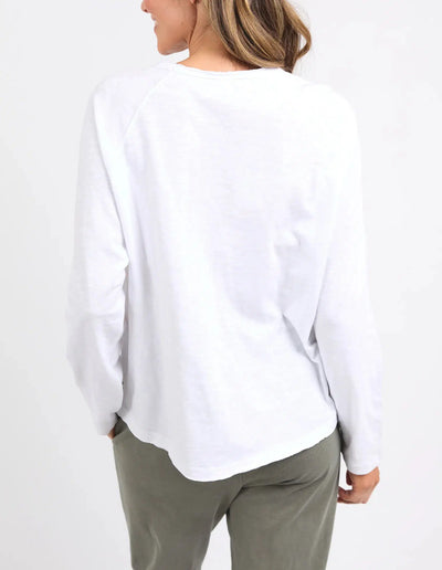 Chris L/S Sweat - White-Elm Lifestyle-Lima & Co