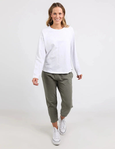 Chris L/S Sweat - White-Elm Lifestyle-Lima & Co
