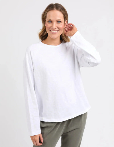 Chris L/S Sweat - White-Elm Lifestyle-Lima & Co