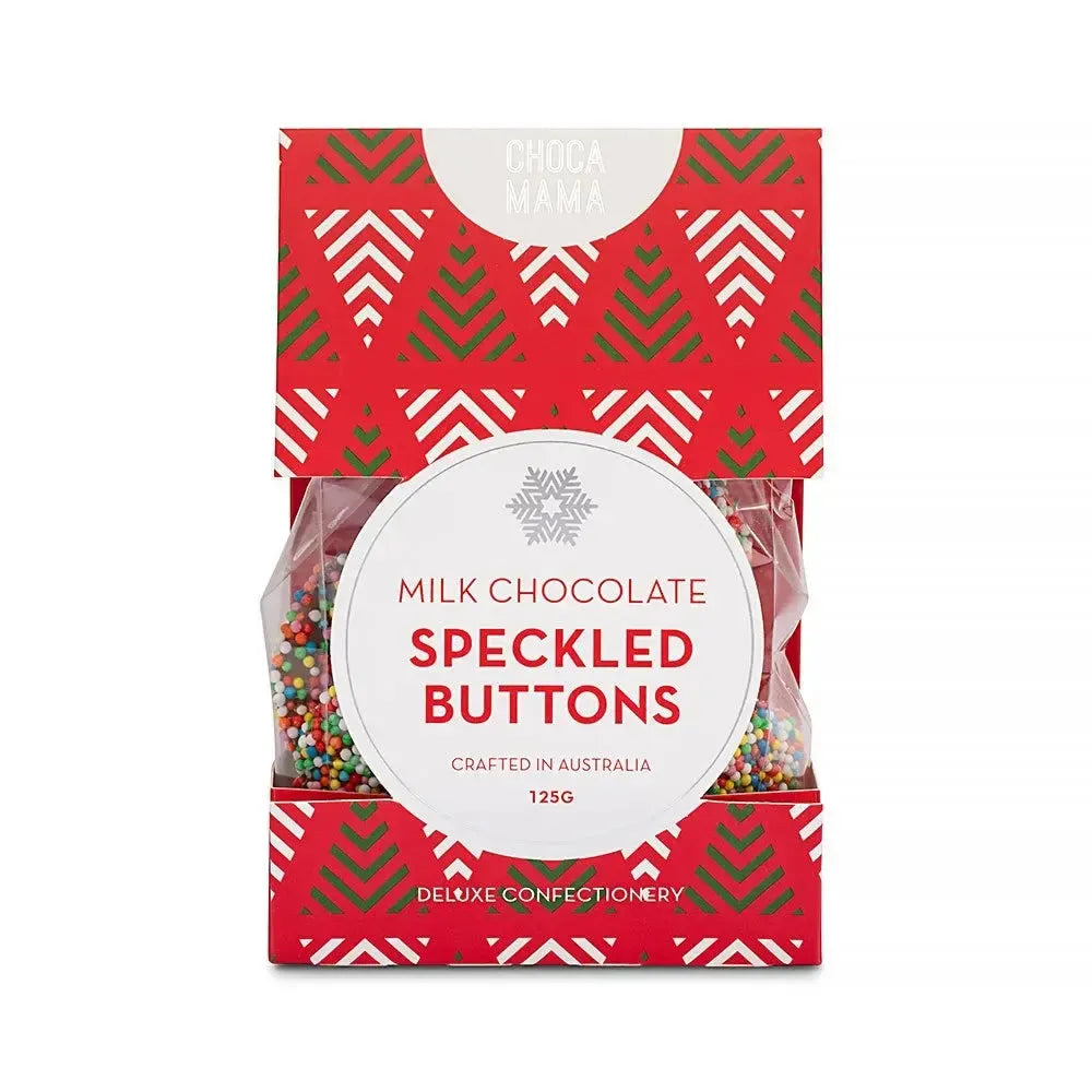 Christmas Milk Chocolate Speckled Buttons - 125g-Chocamama-Lima & Co