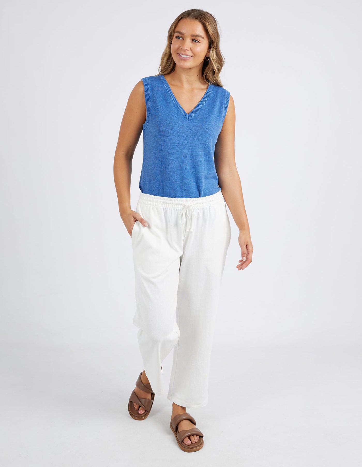 Clarrisa Tank - Blue-Foxwood-Lima & Co