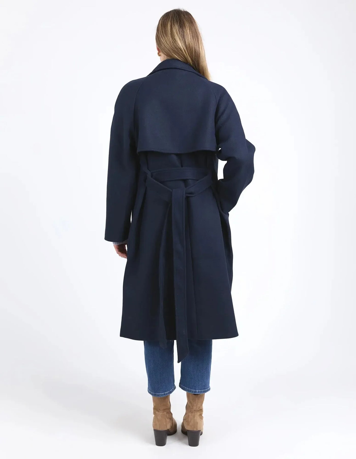Clemence Coat - Navy-Elm Lifestyle-Lima & Co