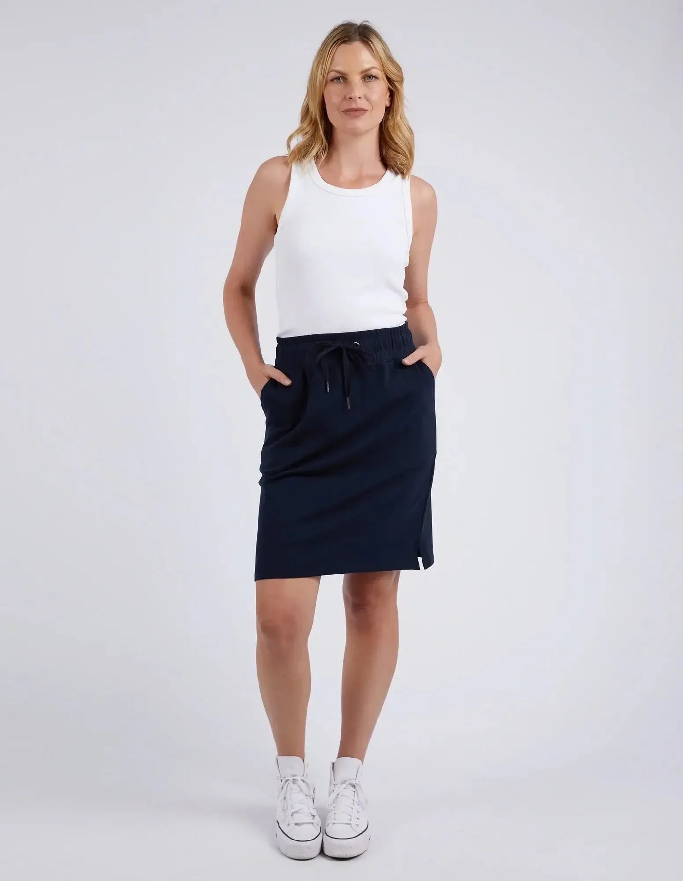 Coby Skirt - Navy-Elm Lifestyle-Lima & Co