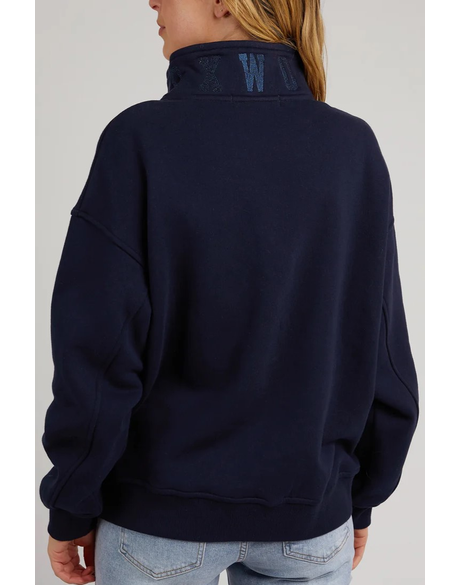 College Zip Crew - Navy-Foxwood-Lima & Co