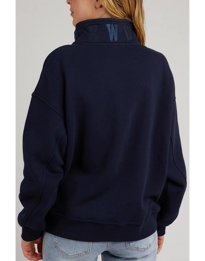 College Zip Crew - Navy-Foxwood-Lima & Co