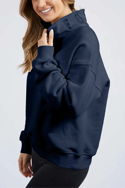 College Zip Crew - Navy-Foxwood-Lima & Co