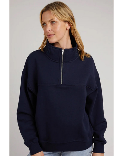 College Zip Crew - Navy-Foxwood-Lima & Co