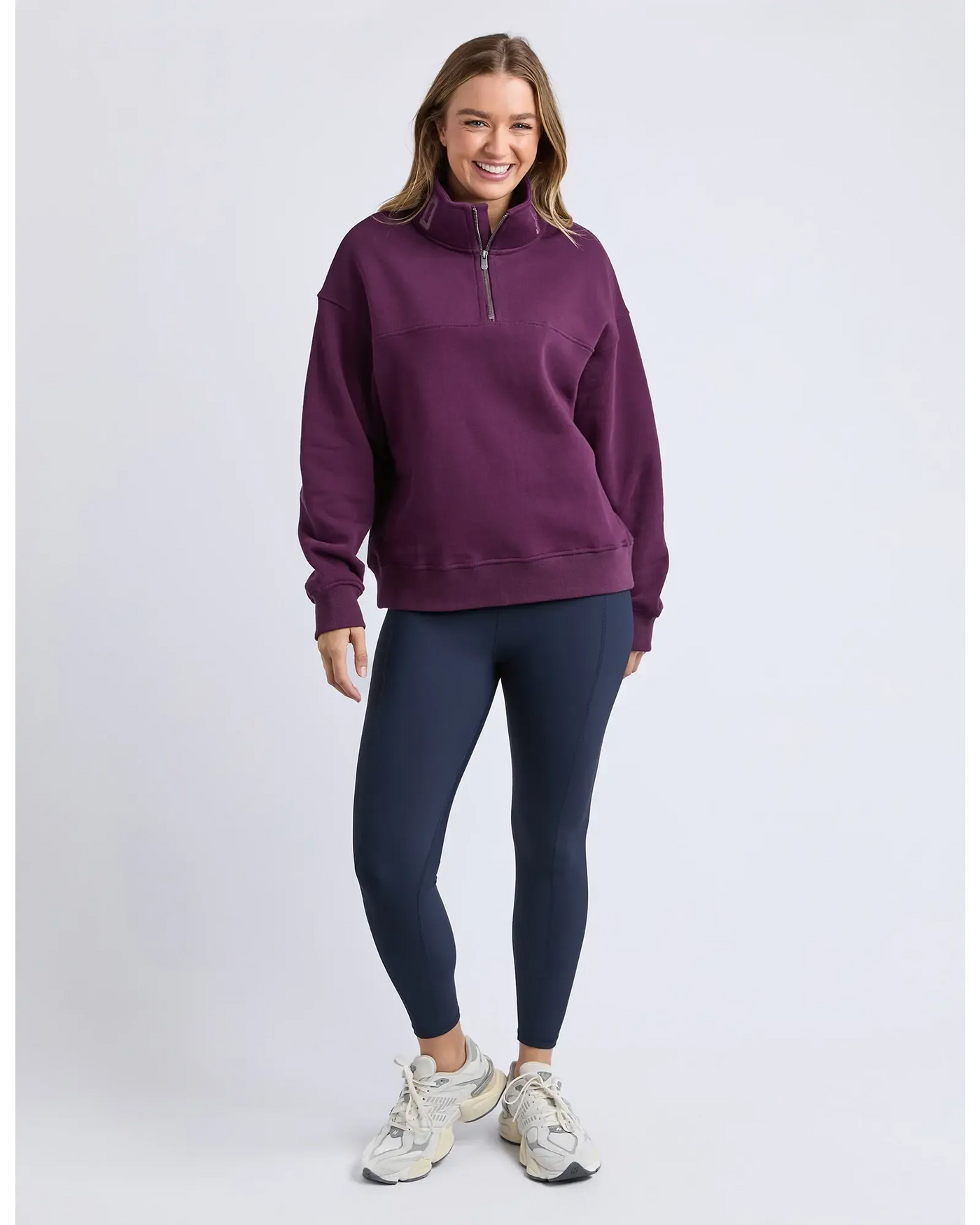 College Zip Crew - Plum-Foxwood-Lima & Co