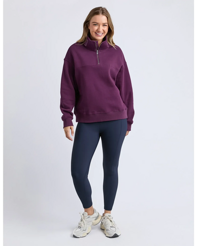 College Zip Crew - Plum-Foxwood-Lima & Co